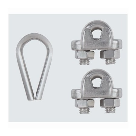 National Hardware Cable Clamp, Stainless Steel, 1/4 in Bundle Dia., 1-1/4 in L N100-345